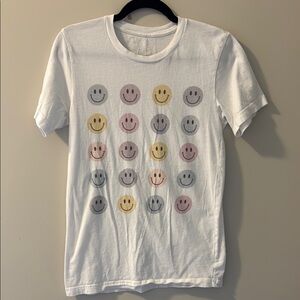 Cute Smiley Face White T-Shirt